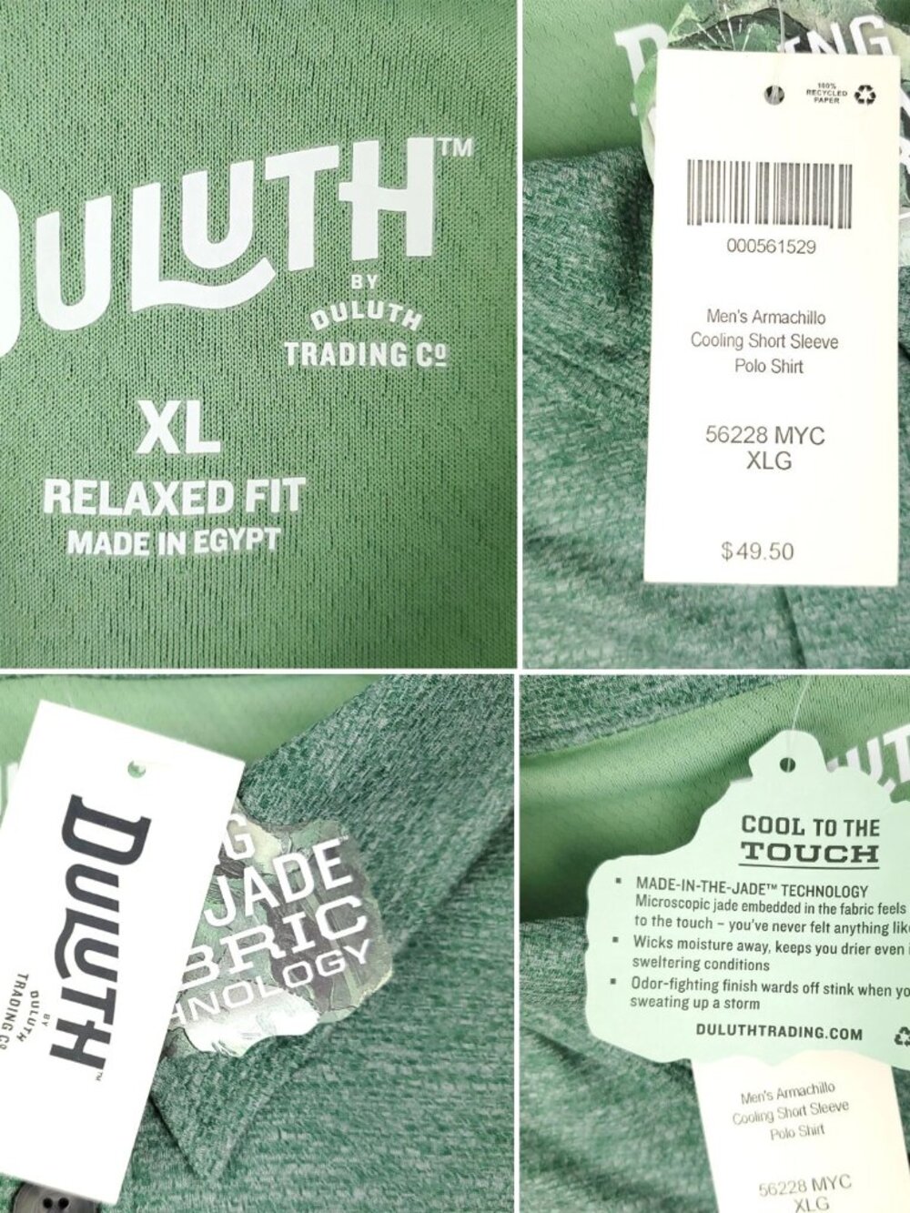 Duluth Trading Armachillo Polo Shirt Moisture Wicking Cooling Men XL Relaxed NWT - Picture 2 of 9